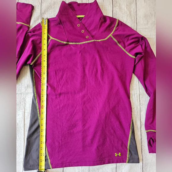 Under Armour Women's •Size Large• Fitted Long Sleeve Snap Neck Athletic Top - Picture 9 of 13